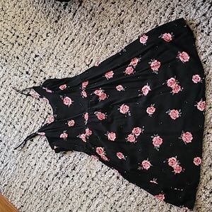 Floral black dress
